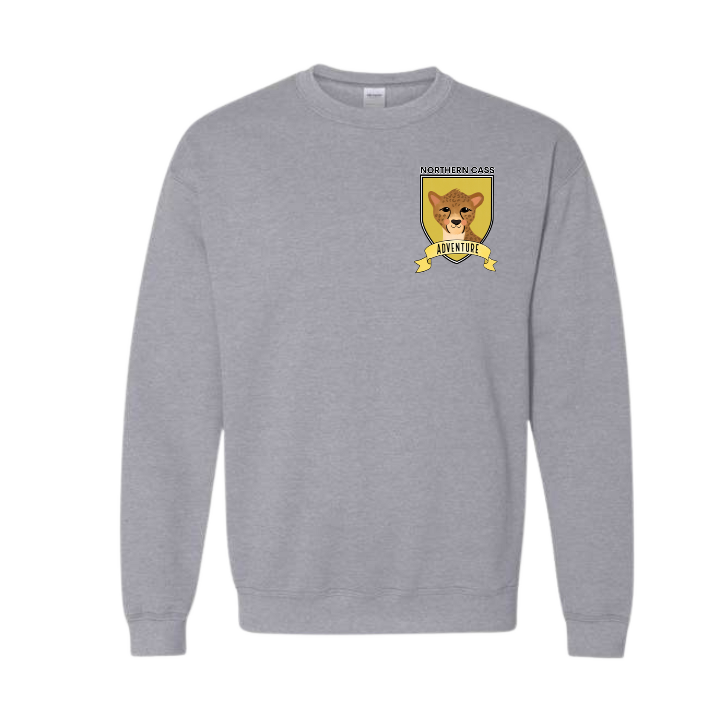 NC House Colors Adult Gray Crew