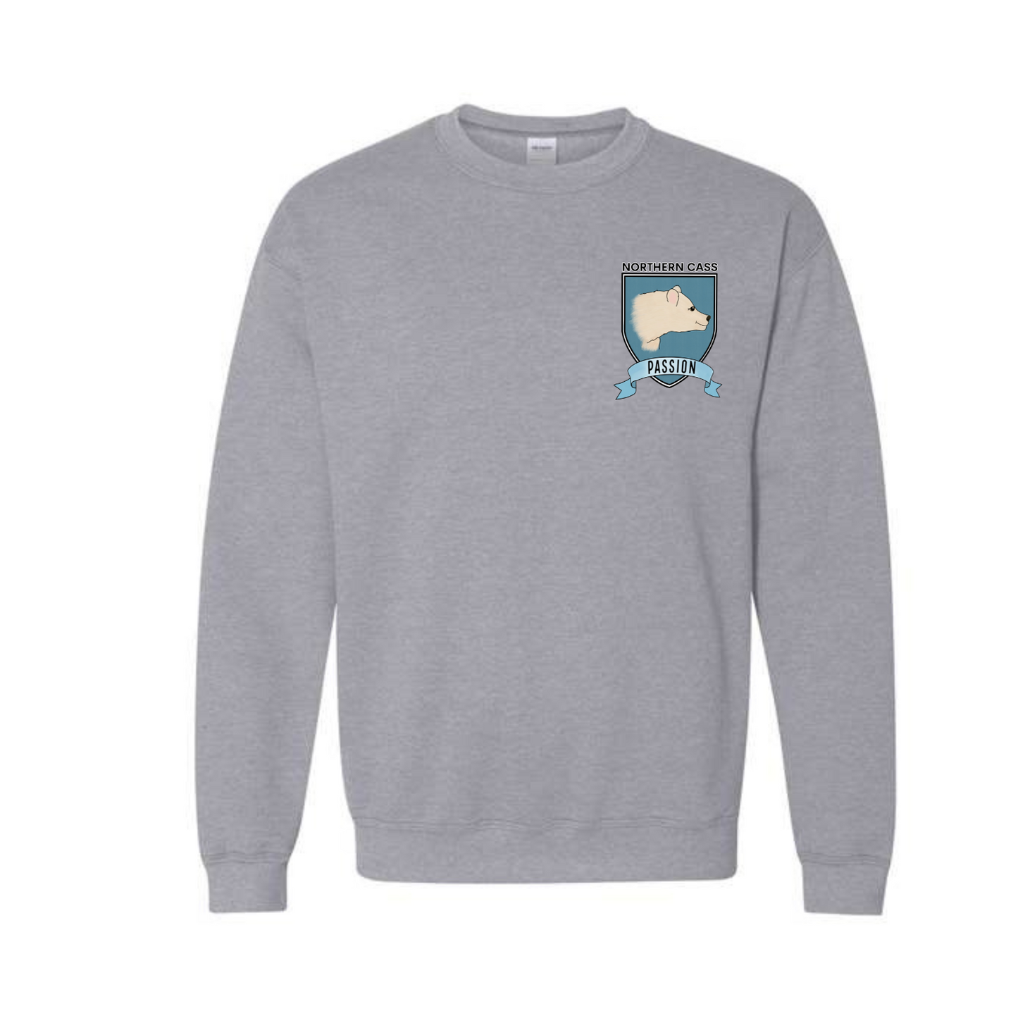 NC House Colors Adult Gray Crew