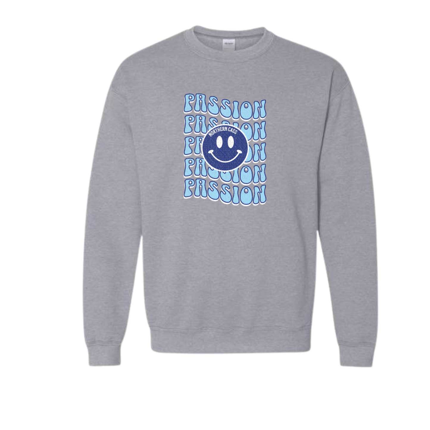 NC House Colors Adult Gray Crew
