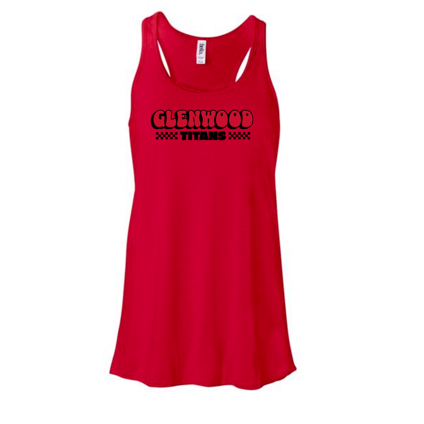 Women's Flowy Racerback Tank- Titans