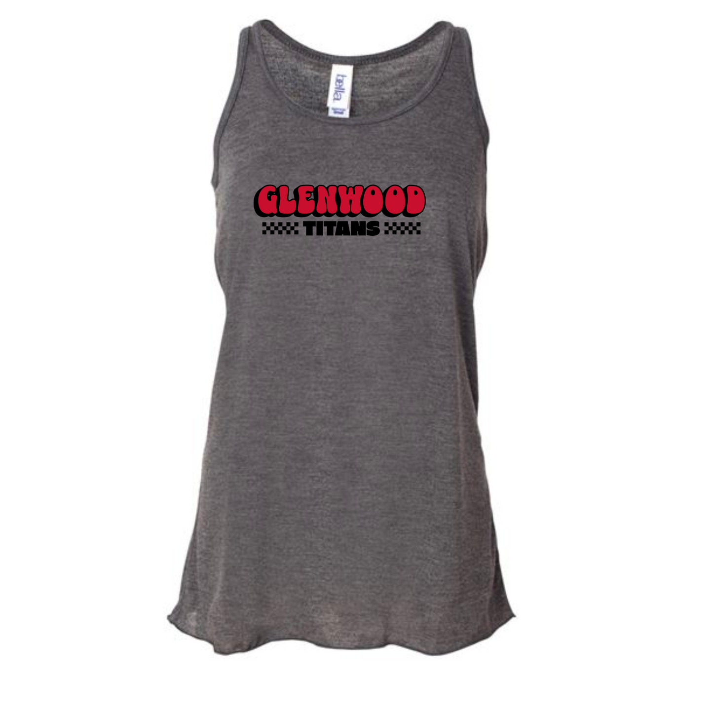 Women's Flowy Racerback Tank- Titans