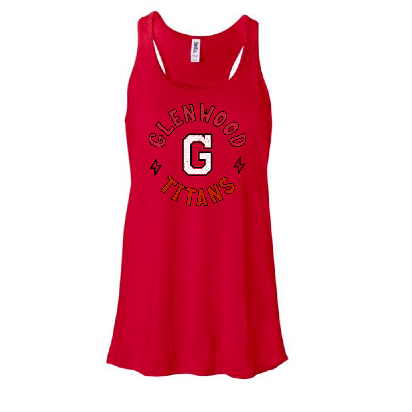 Women's Flowy Racerback Tank- Titans