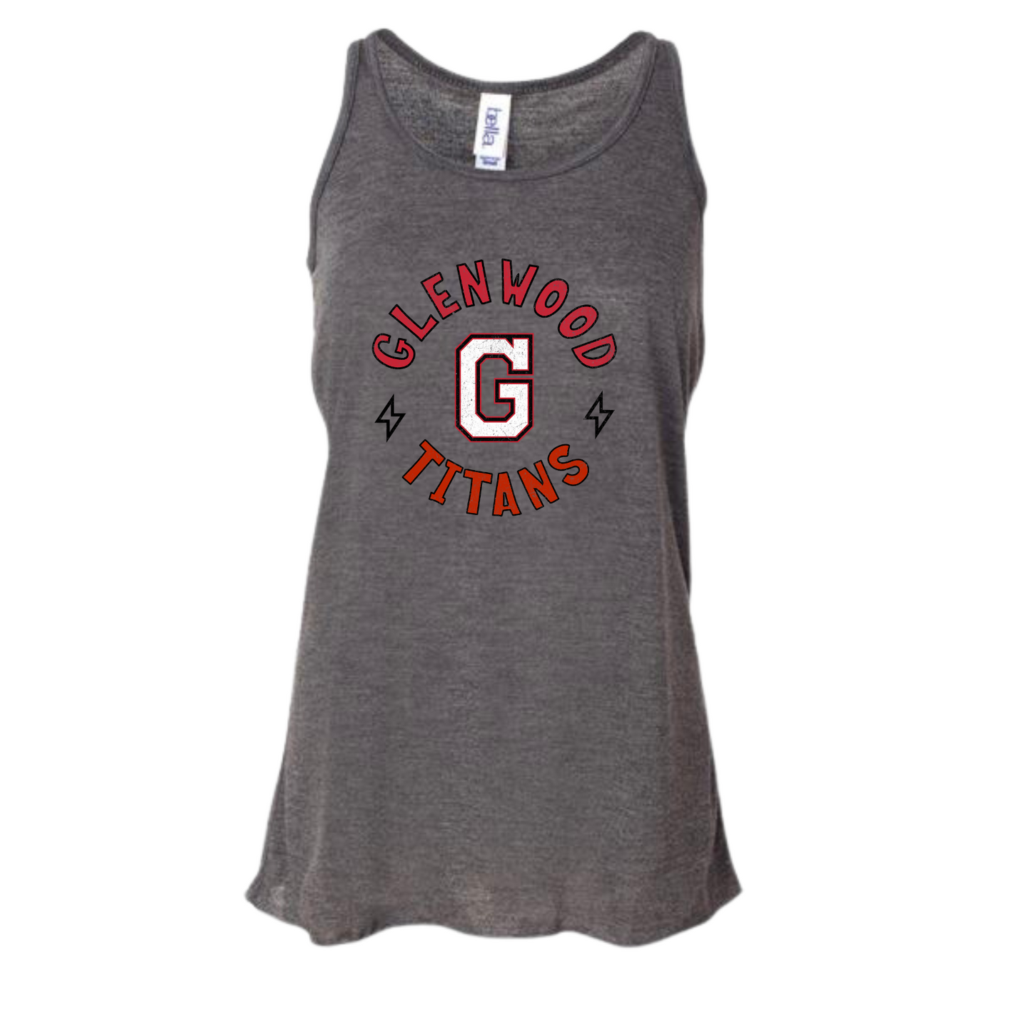 Women's Flowy Racerback Tank- Titans